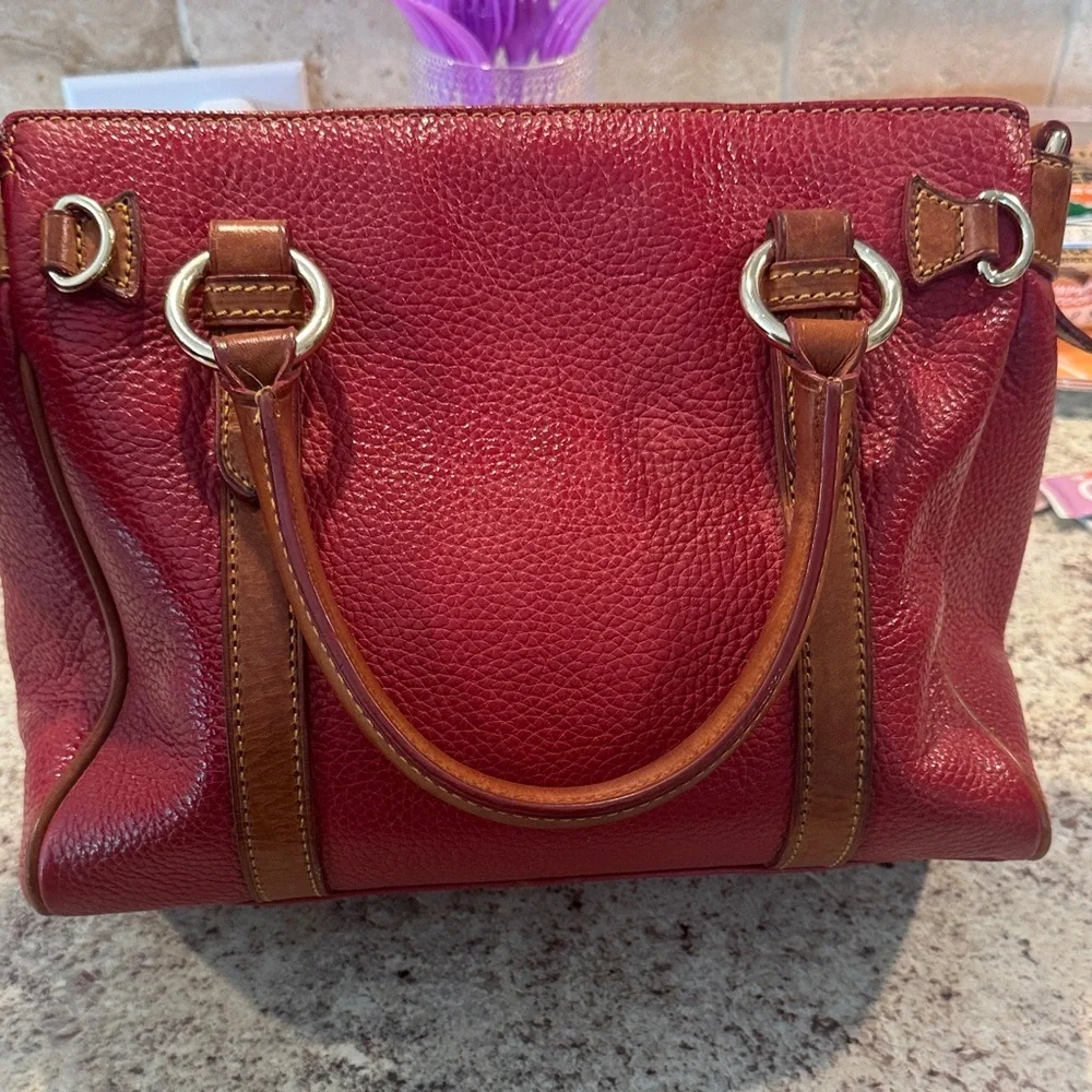 Dooney & Bourke Cherry Red Satchel - Picture 4 of 11